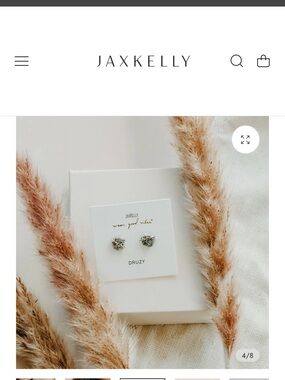 JaxKelly Silver Druzy 18k Gold Plated Sterling Silver Stud Earrings